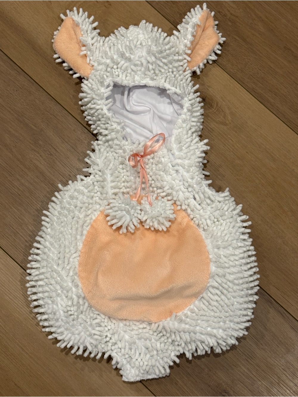 Peach and White Lamb Toddler Halloween Costume
